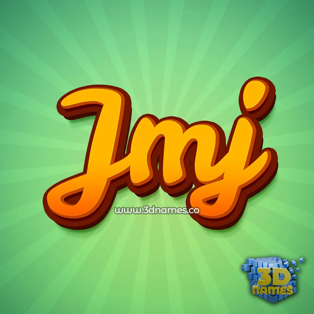 jmj in Green Rays style - 3D name wallpaper