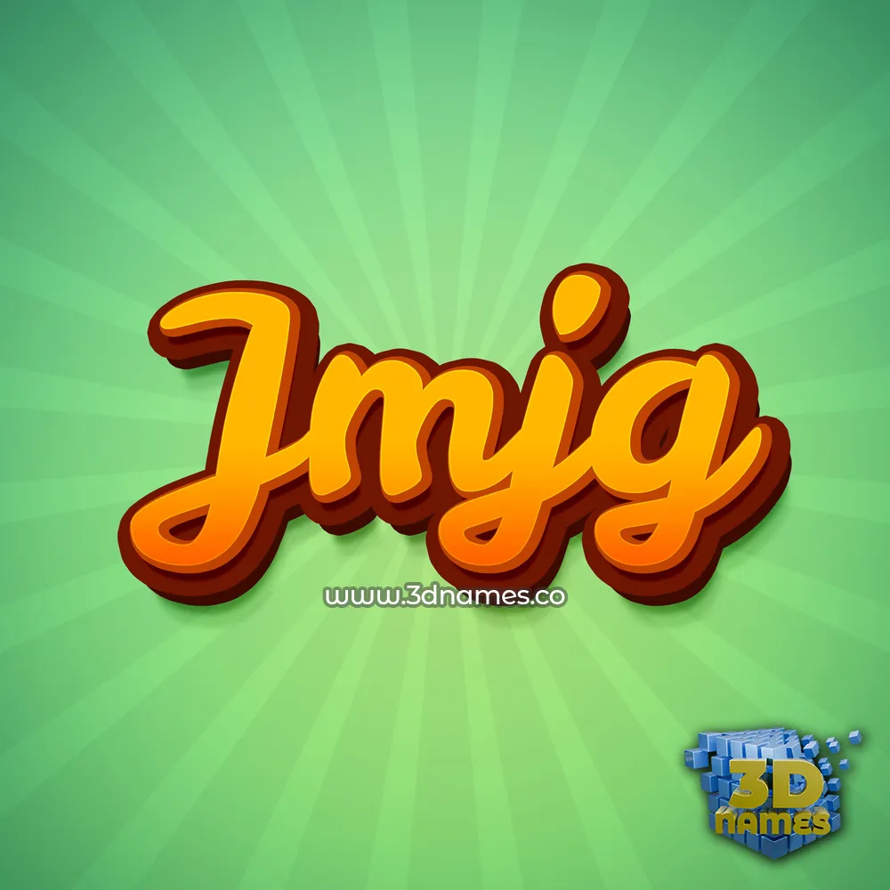 jmjg in Green Rays style - 3D name wallpaper