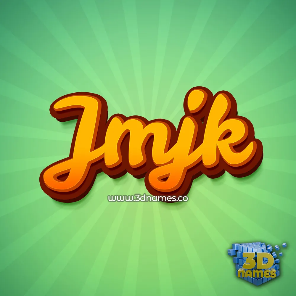 jmjk in Green Rays style - 3D name wallpaper