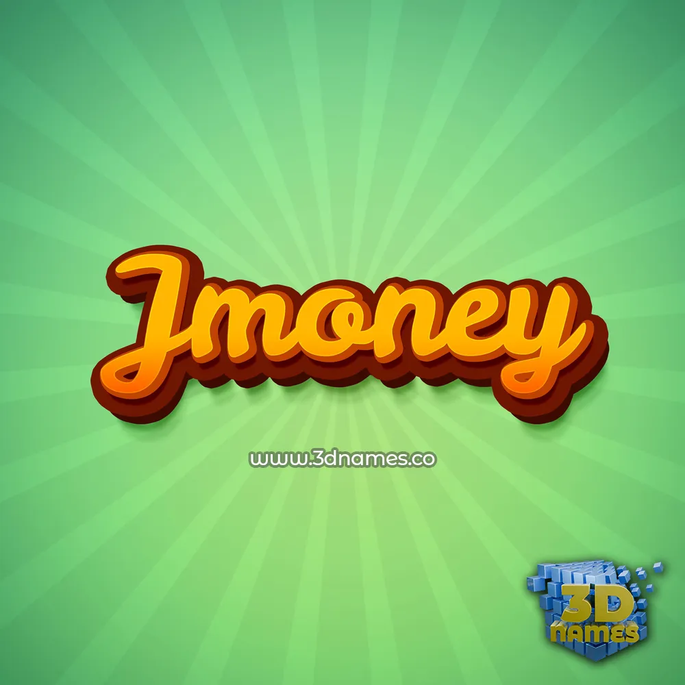 jmoney in Green Rays style - 3D name wallpaper