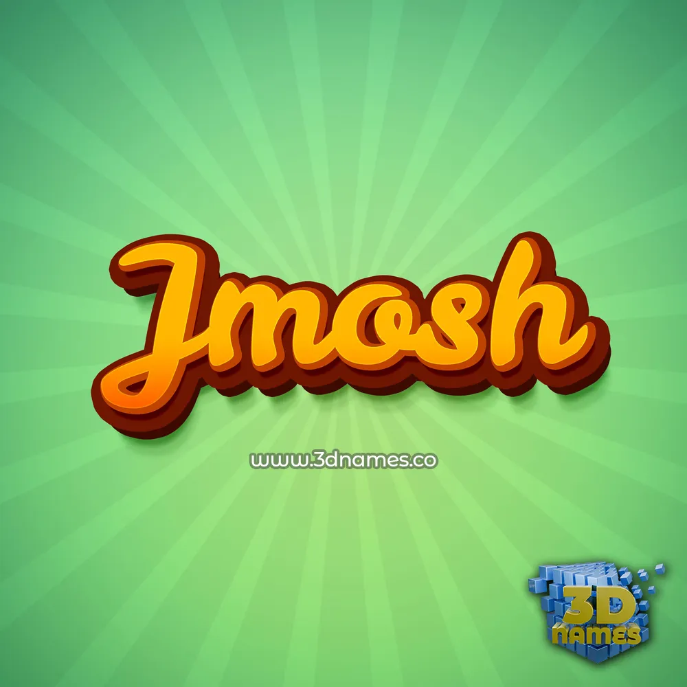 jmosh in Green Rays style - 3D name wallpaper
