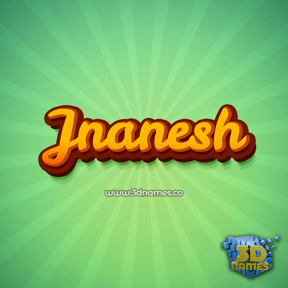 jnanesh in Green Rays style - 3D name wallpaper