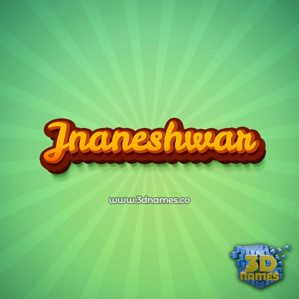 jnaneshwar in Green Rays style - 3D name wallpaper