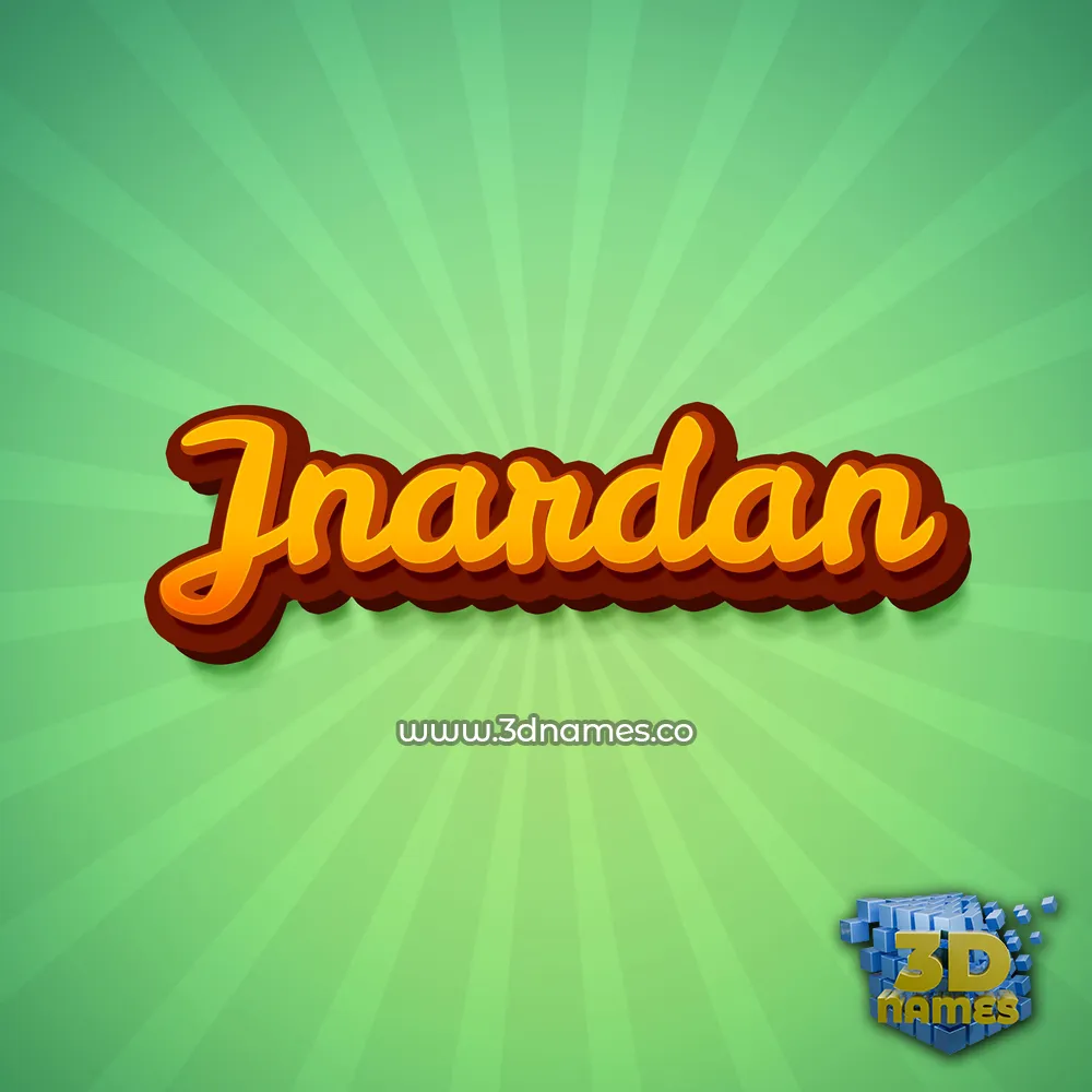 jnardan in Green Rays style - 3D name wallpaper