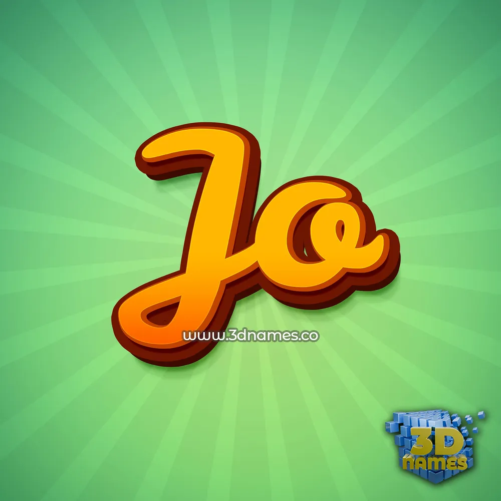 jo in Green Rays style - 3D name wallpaper