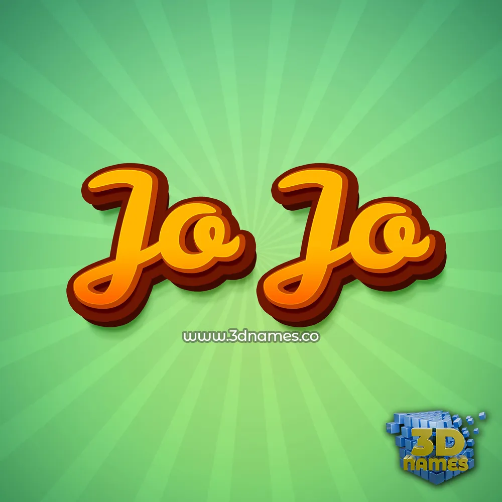 jo jo in Green Rays style - 3D name wallpaper