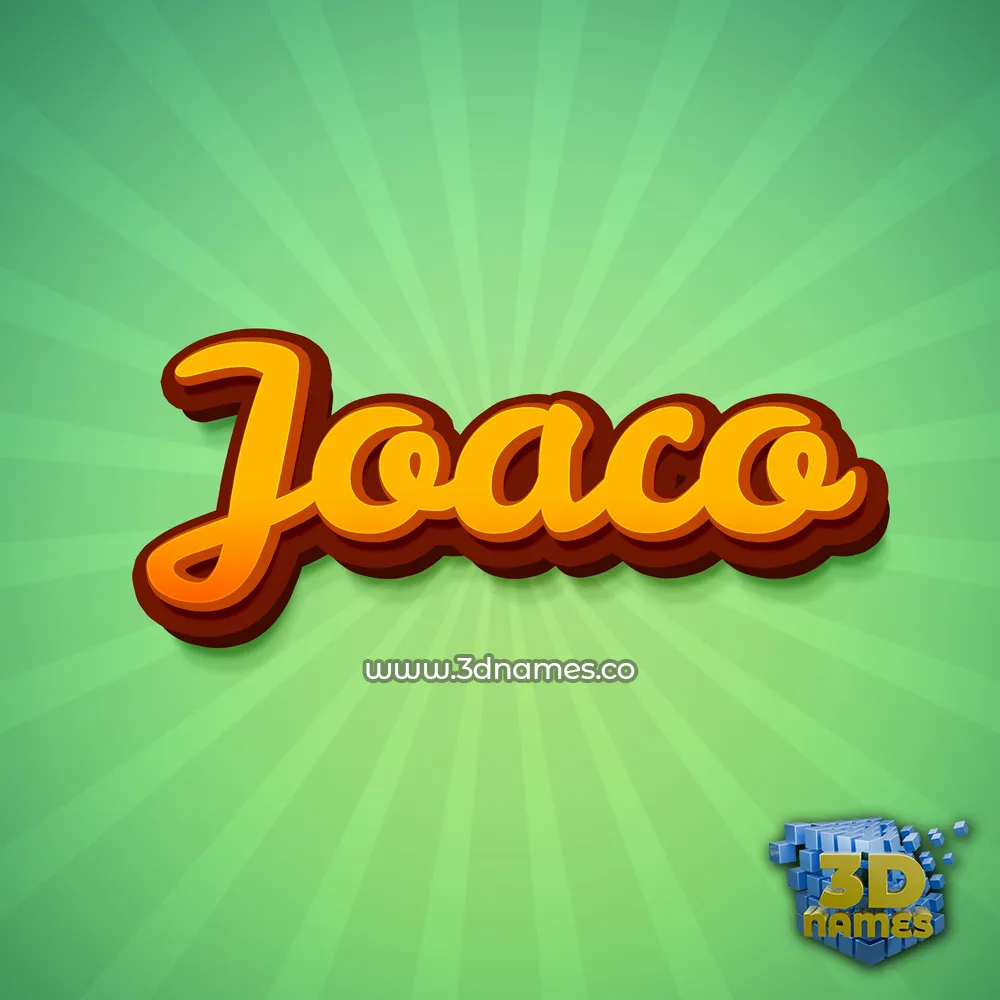 joaco in Green Rays style - 3D name wallpaper