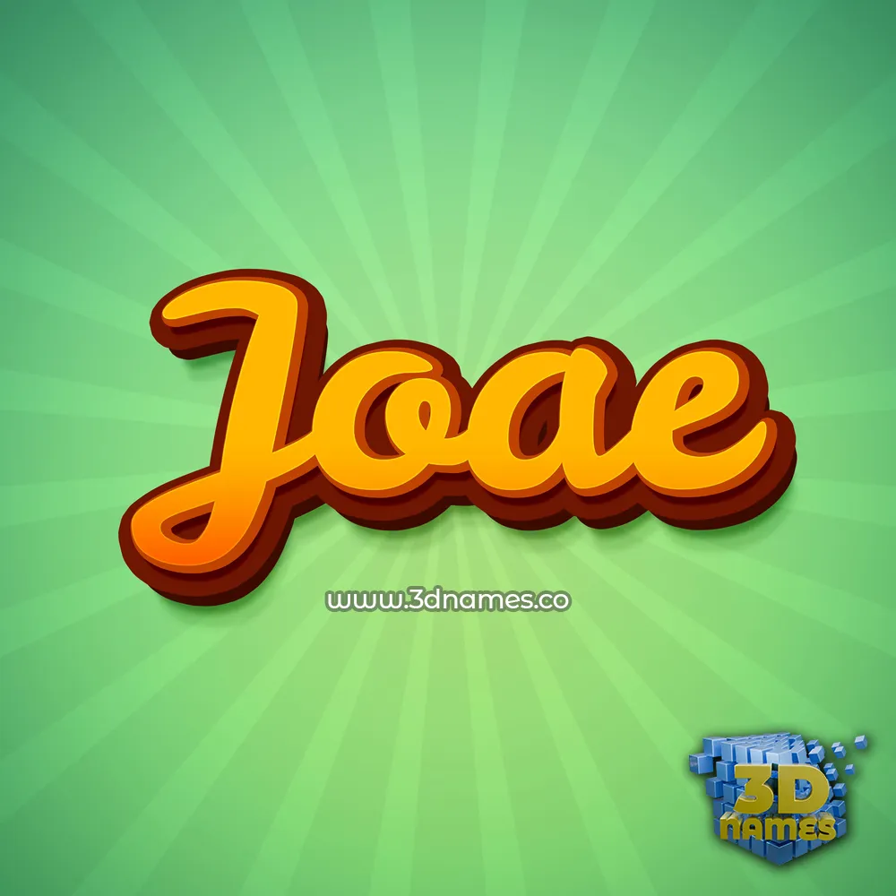 joae in Green Rays style - 3D name wallpaper