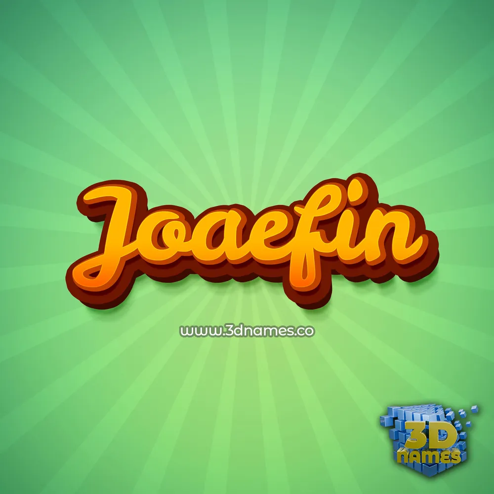 joaefin in Green Rays style - 3D name wallpaper