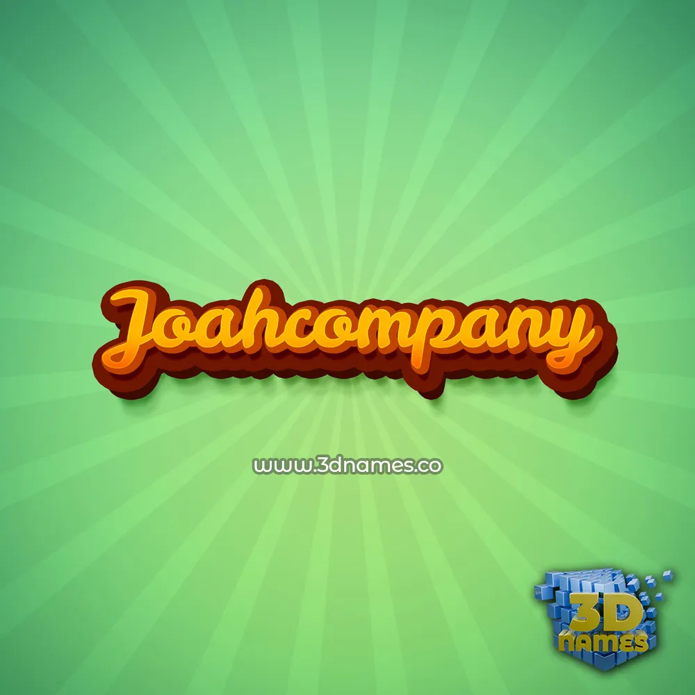 joahcompany in Green Rays style - 3D name wallpaper