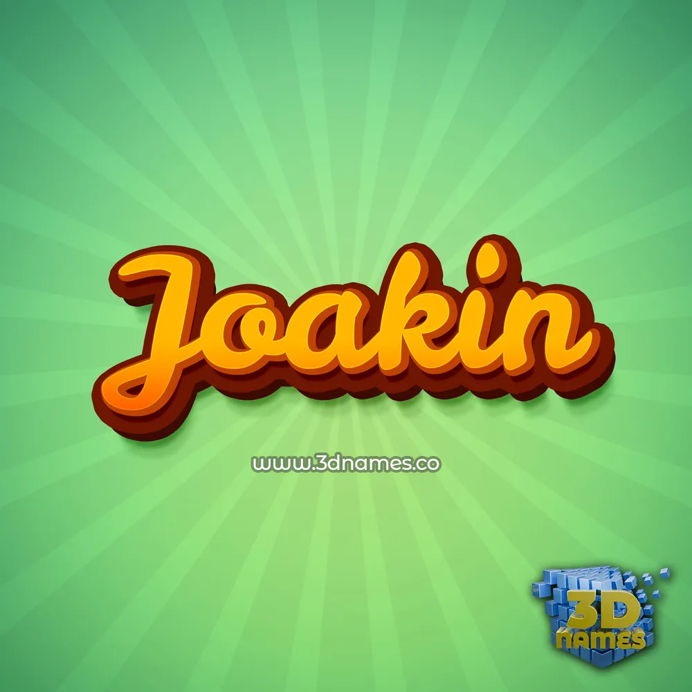 joakin in Green Rays style - 3D name wallpaper