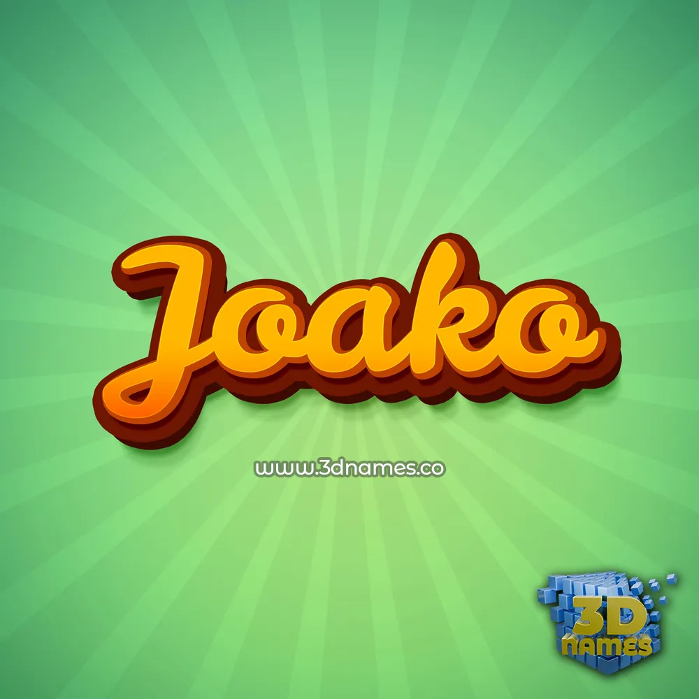 joako in Green Rays style - 3D name wallpaper