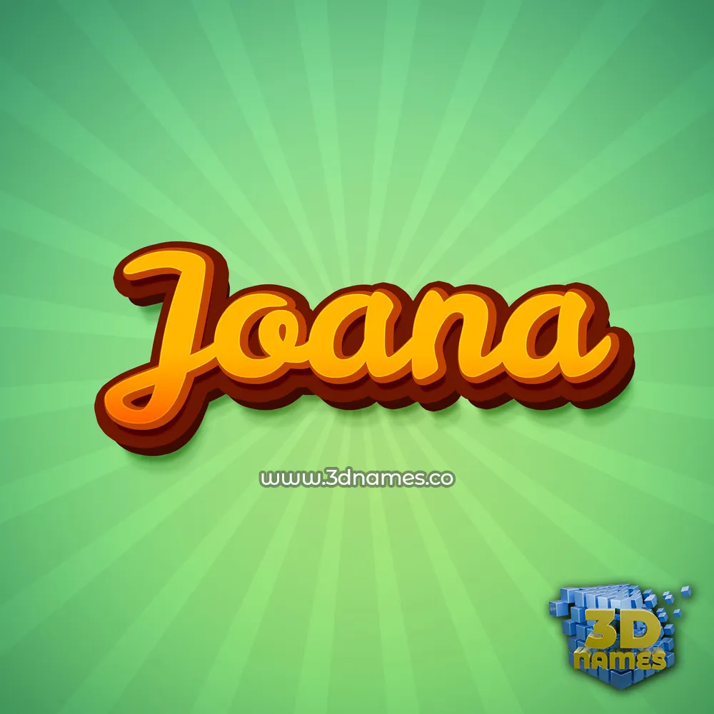joana in Green Rays style - 3D name wallpaper