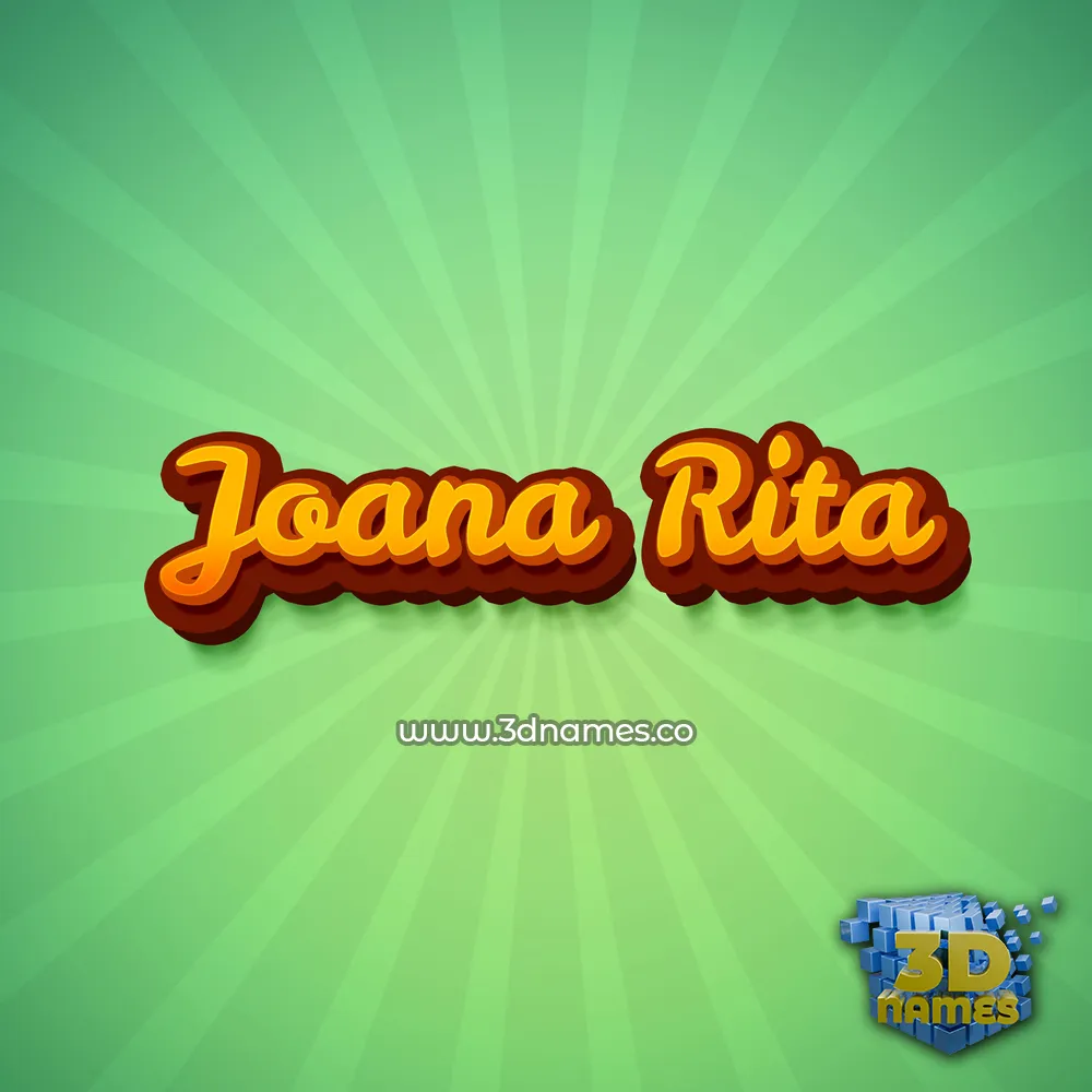 joana rita in Green Rays style - 3D name wallpaper