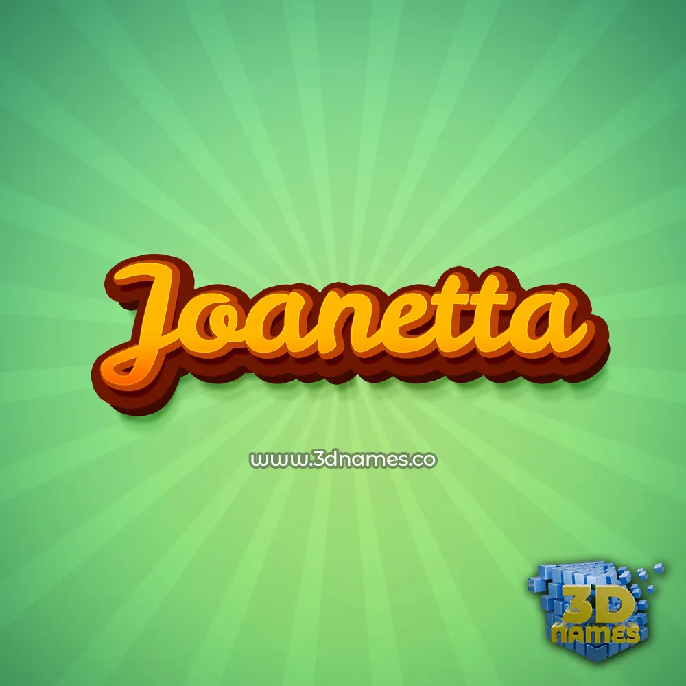 joanetta in Green Rays style - 3D name wallpaper