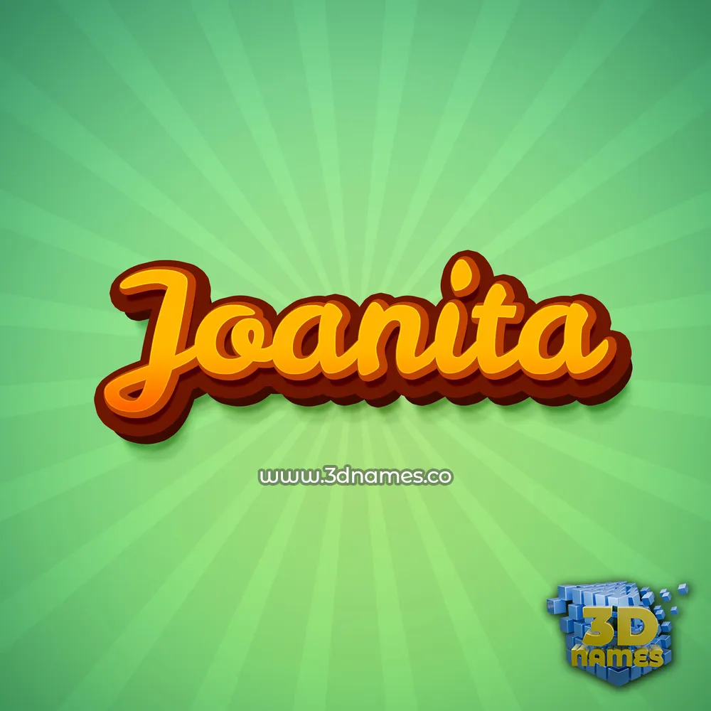 joanita in Green Rays style - 3D name wallpaper