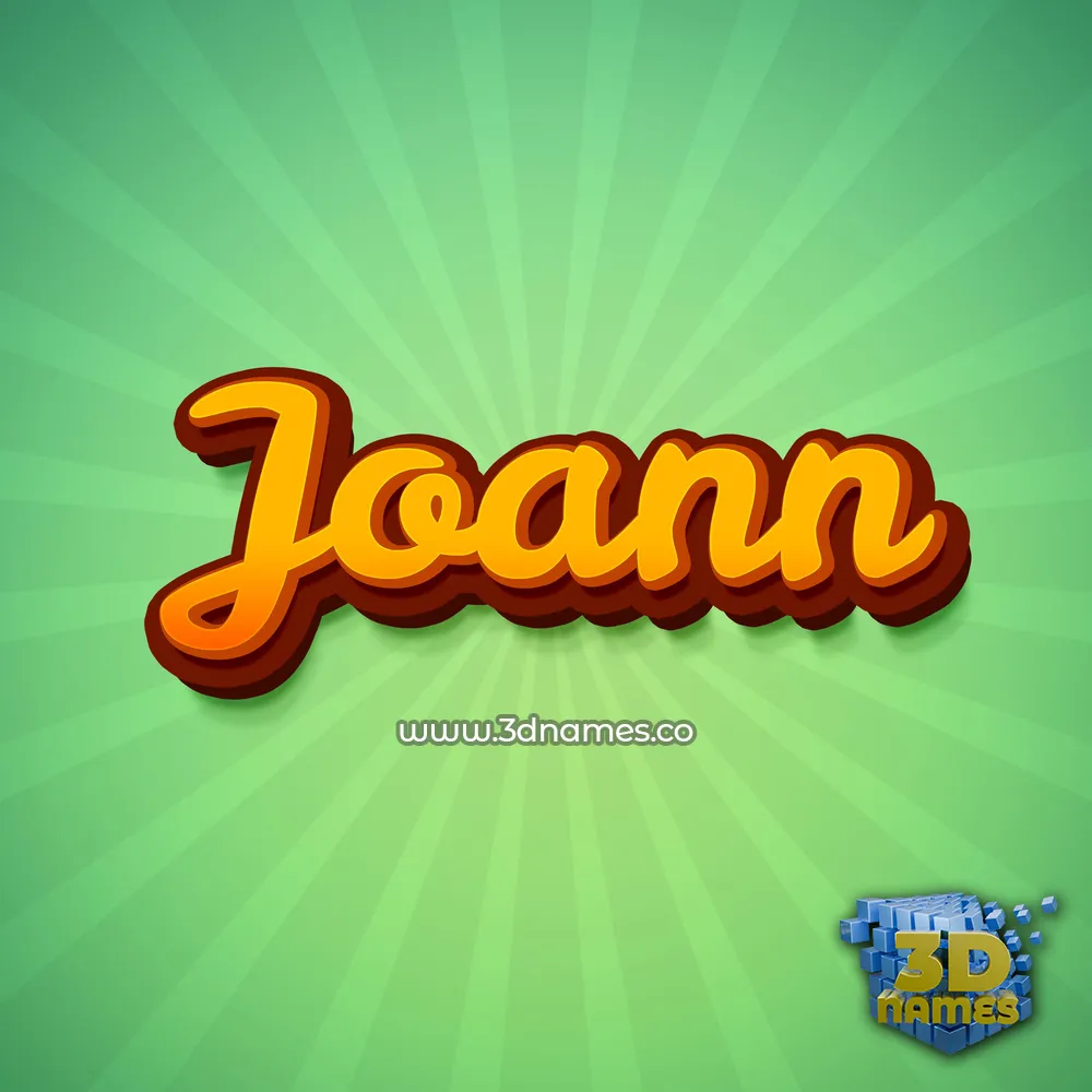 joann in Green Rays style - 3D name wallpaper