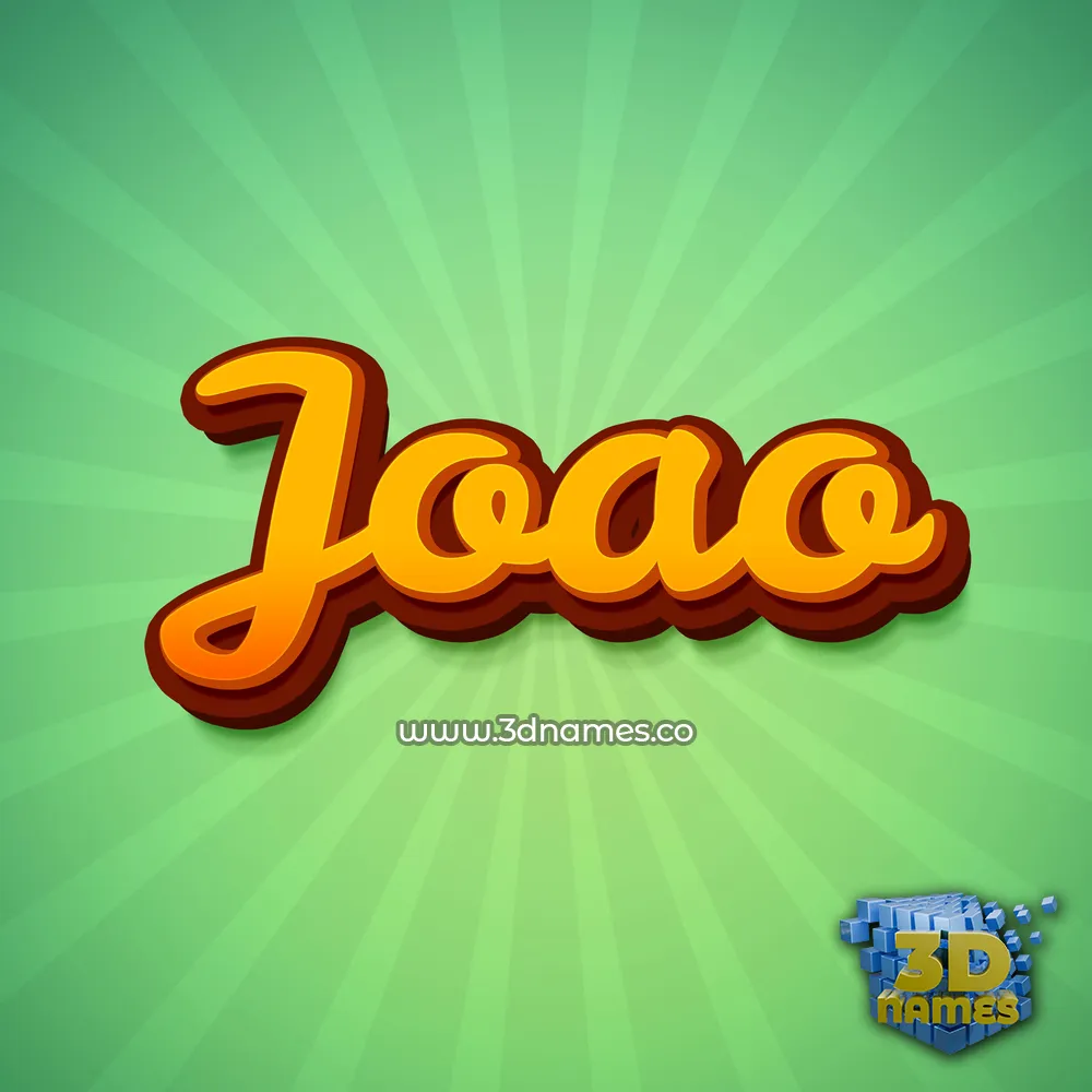 joao in Green Rays style - 3D name wallpaper
