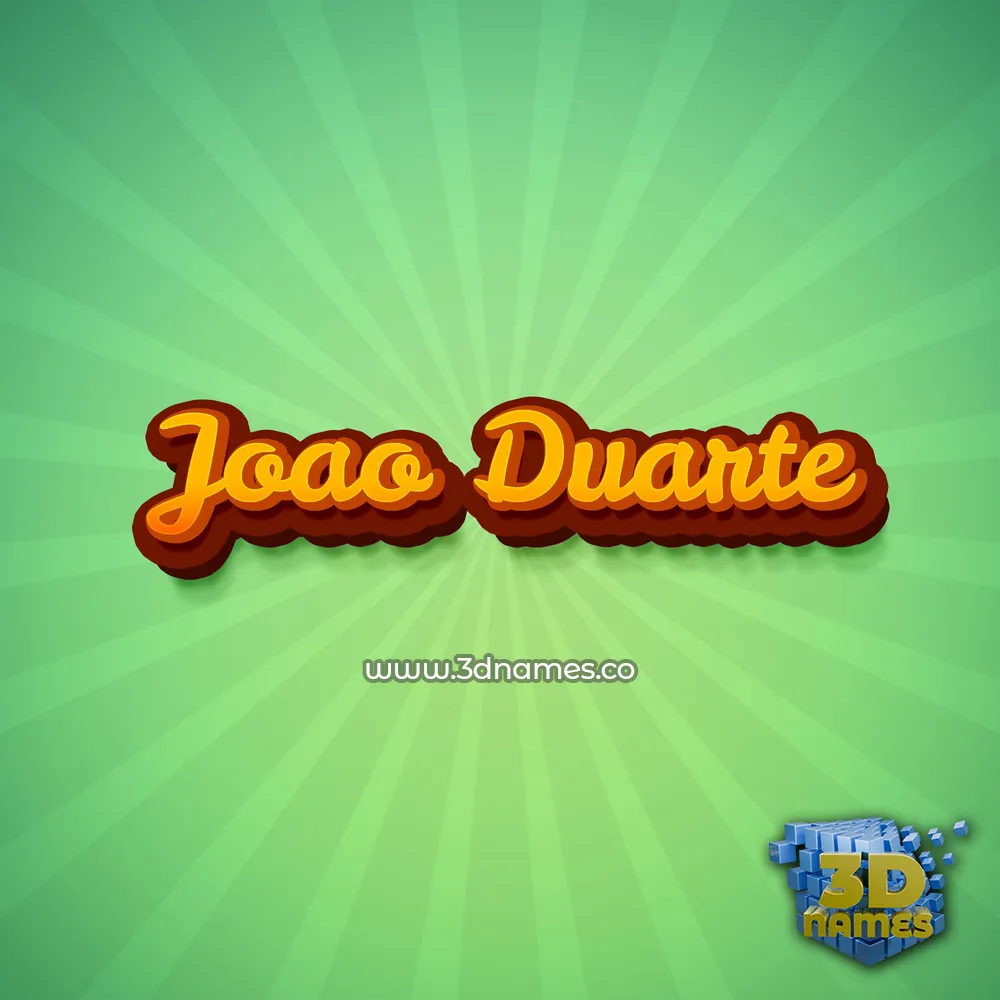 joao duarte in Green Rays style - 3D name wallpaper