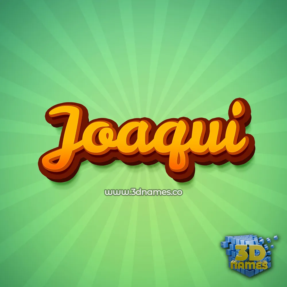 joaqui in Green Rays style - 3D name wallpaper