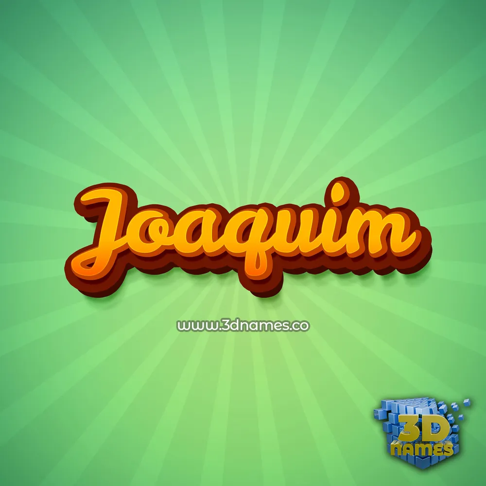 joaquim in Green Rays style - 3D name wallpaper