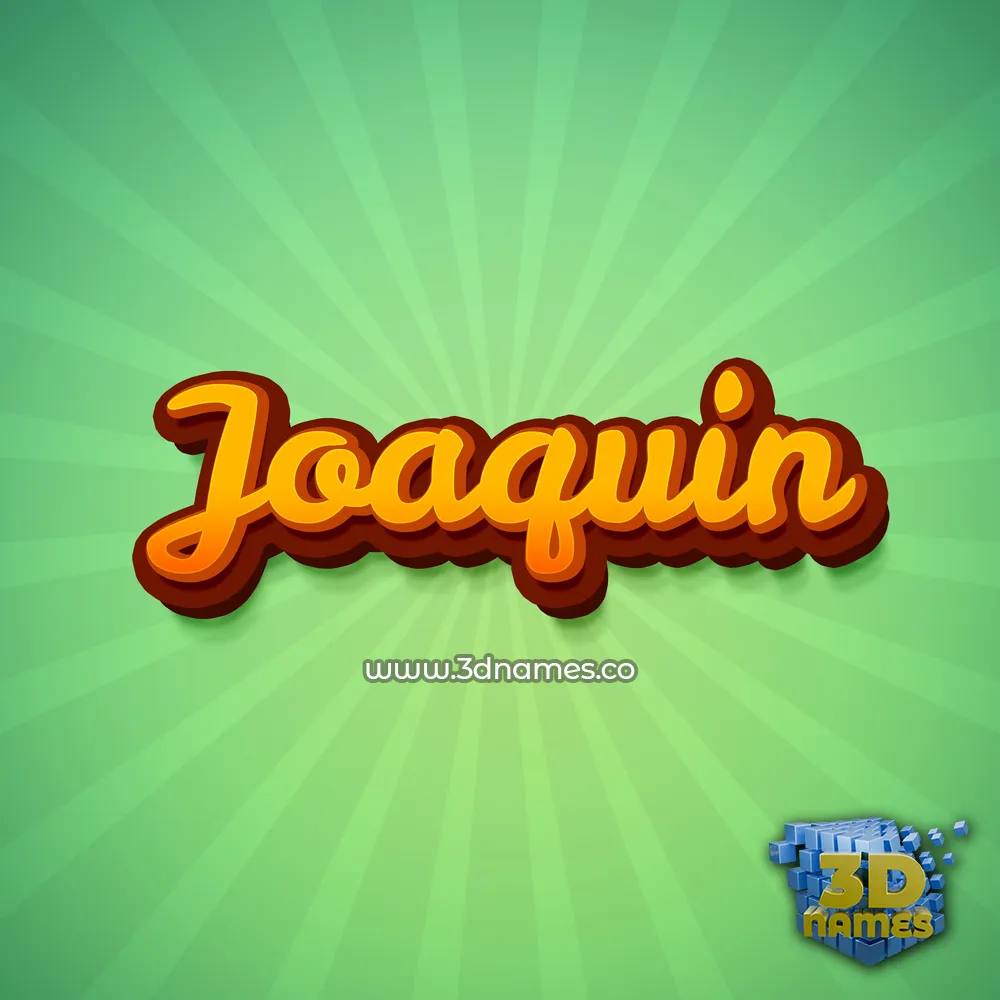 joaquin in Green Rays style - 3D name wallpaper