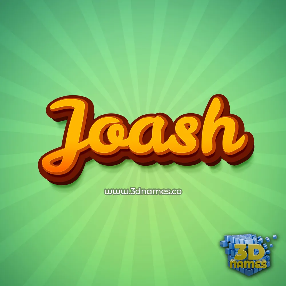 joash in Green Rays style - 3D name wallpaper