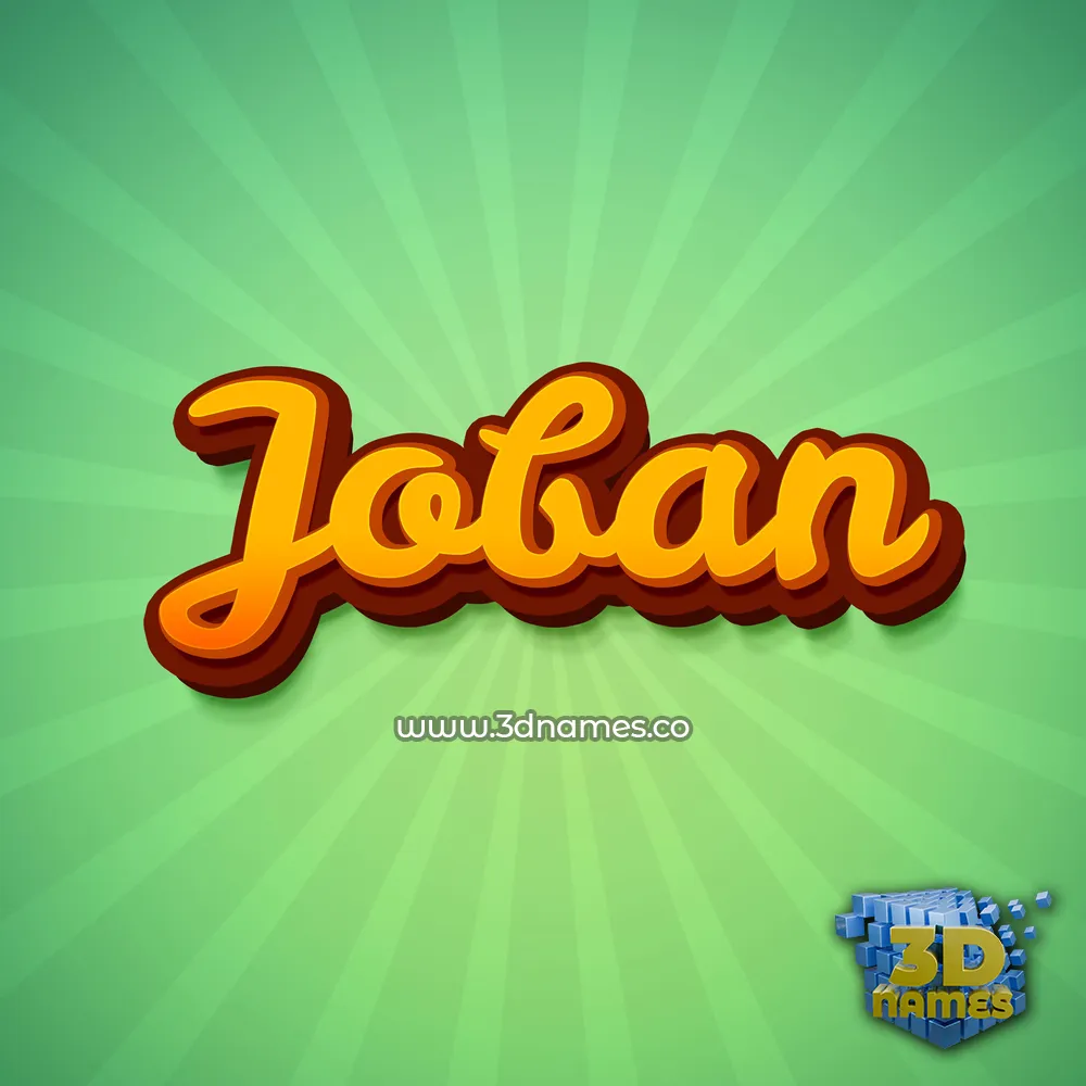 joban in Green Rays style - 3D name wallpaper