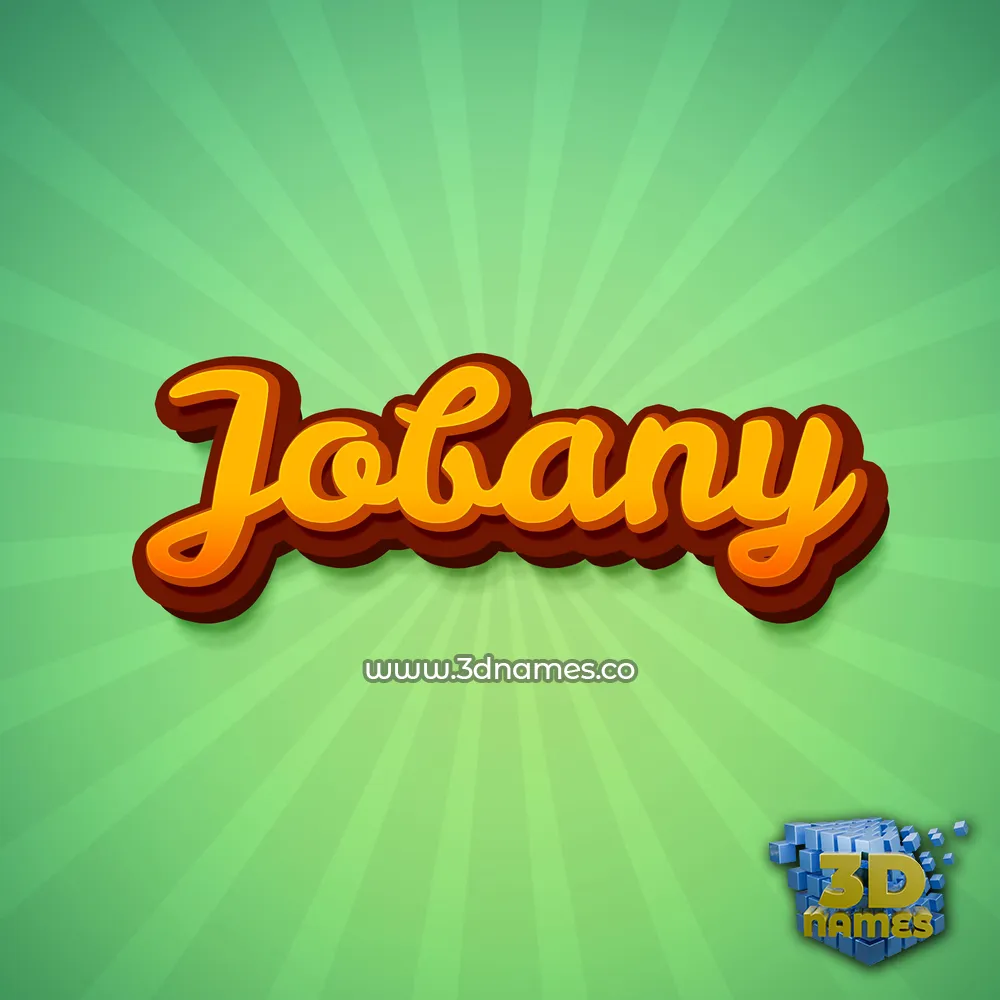 jobany in Green Rays style - 3D name wallpaper