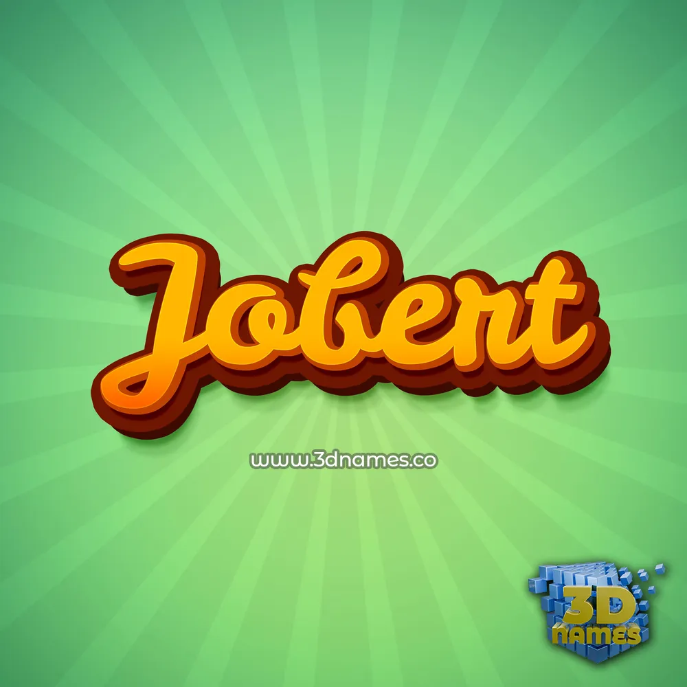 jobert in Green Rays style - 3D name wallpaper