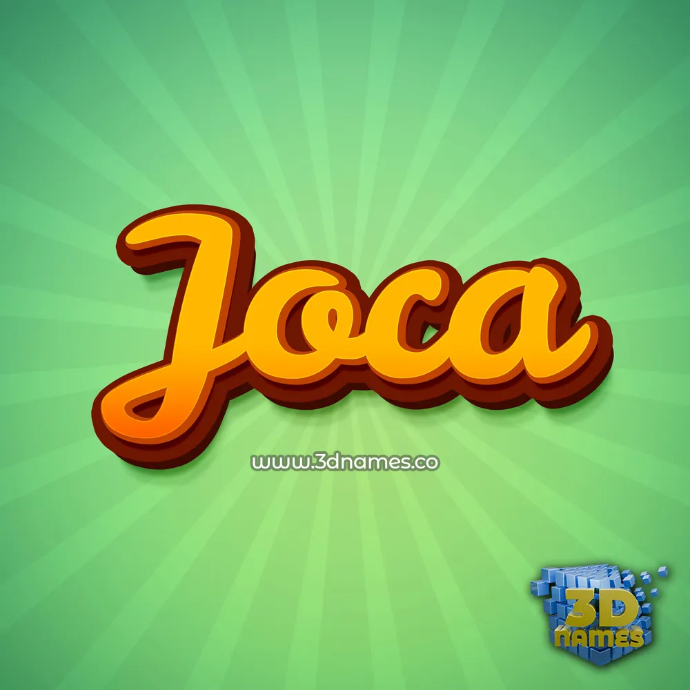 joca in Green Rays style - 3D name wallpaper