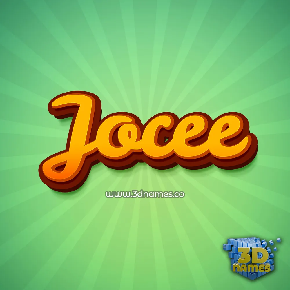 jocee in Green Rays style - 3D name wallpaper