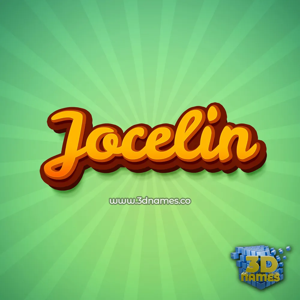jocelin in Green Rays style - 3D name wallpaper