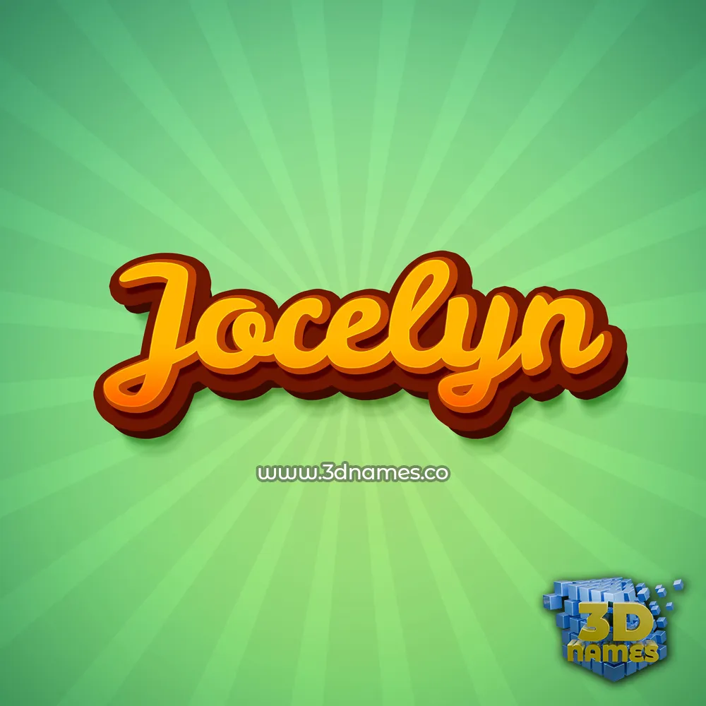 jocelyn in Green Rays style - 3D name wallpaper