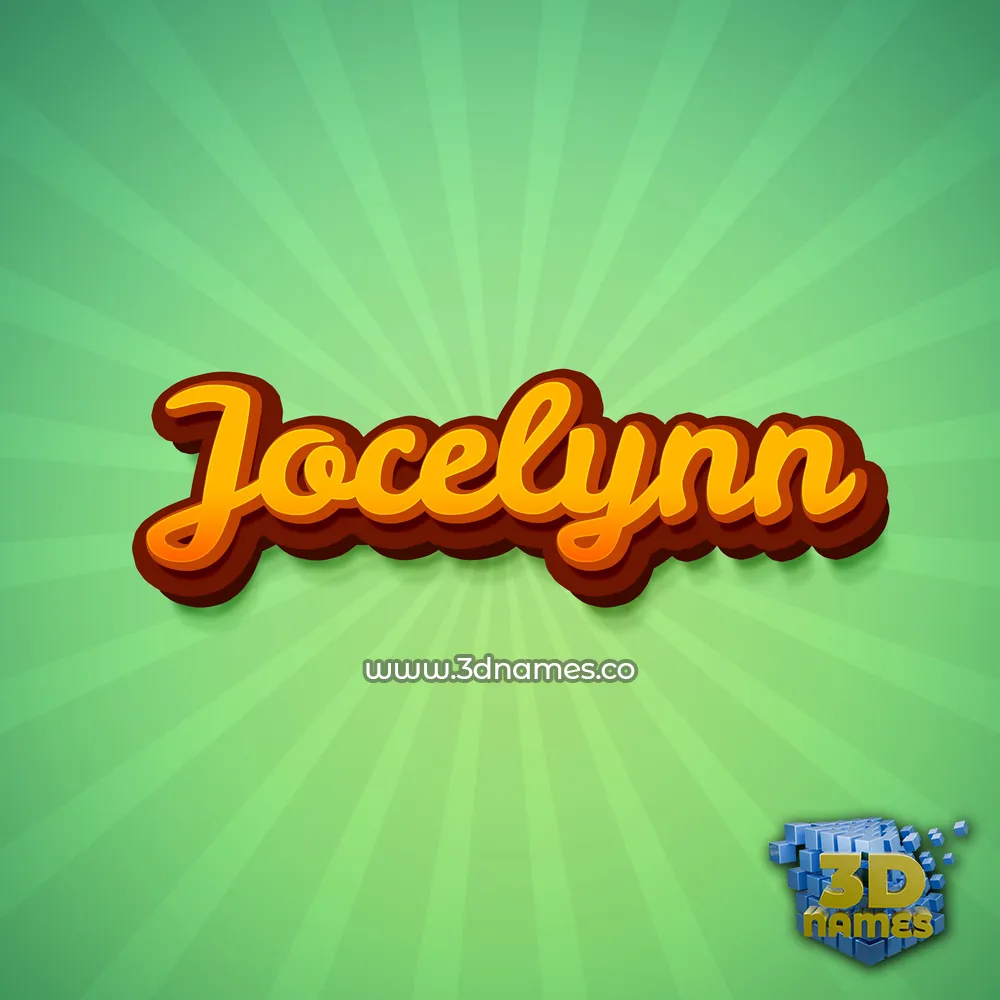 jocelynn in Green Rays style - 3D name wallpaper
