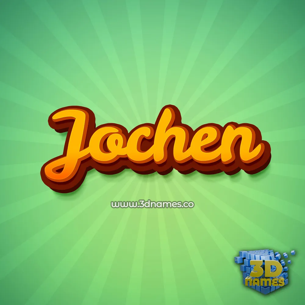 jochen in Green Rays style - 3D name wallpaper