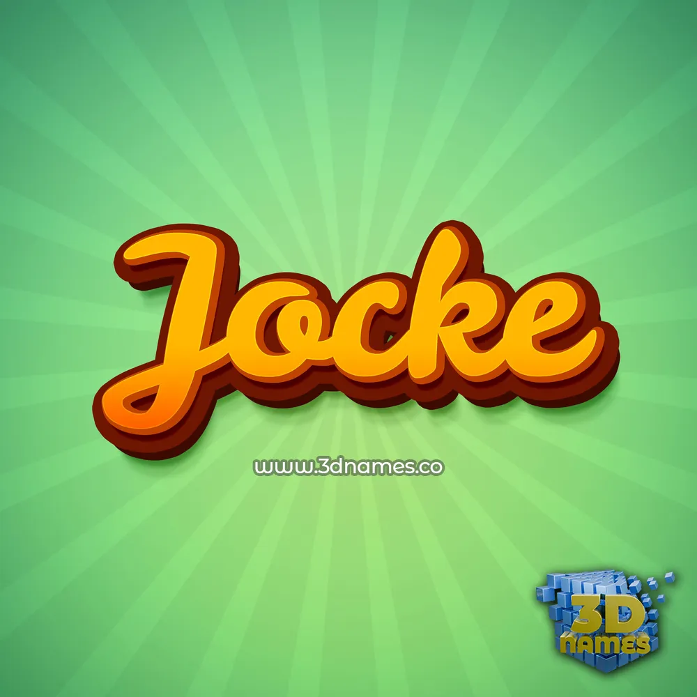 jocke in Green Rays style - 3D name wallpaper