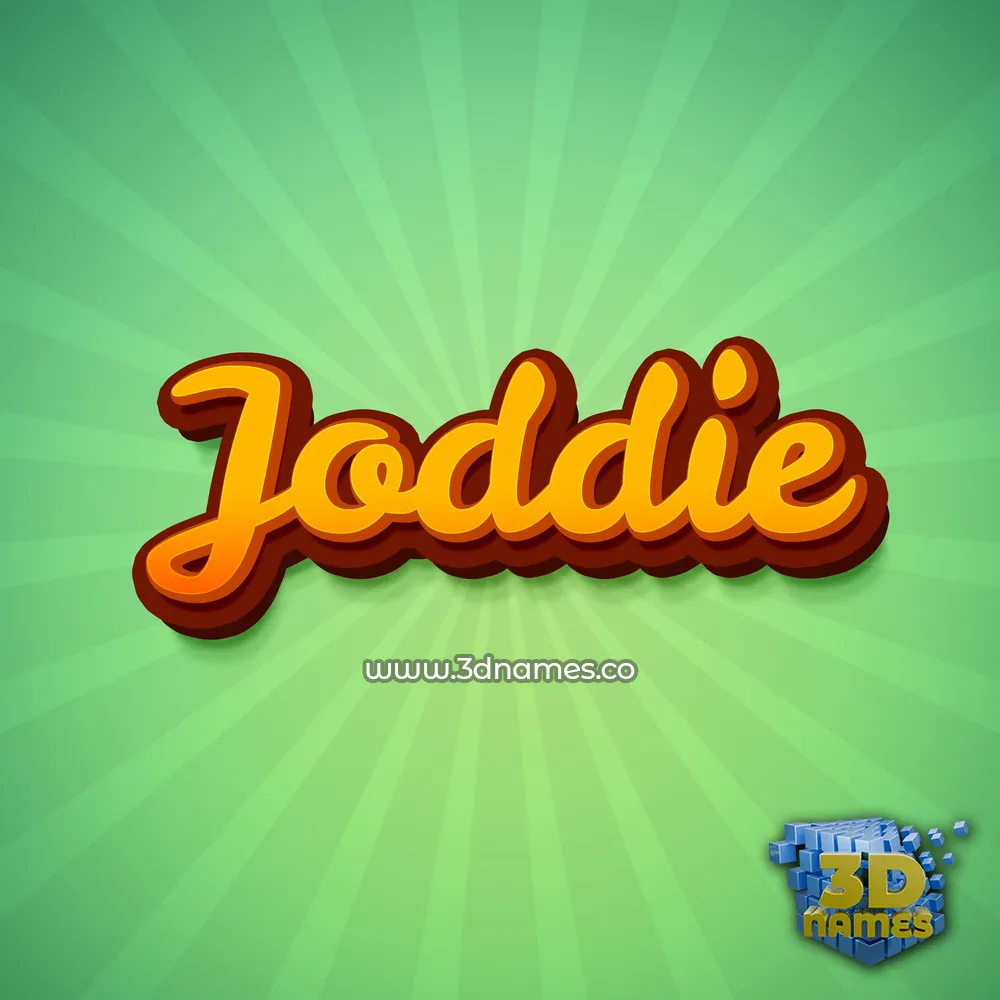 joddie in Green Rays style - 3D name wallpaper
