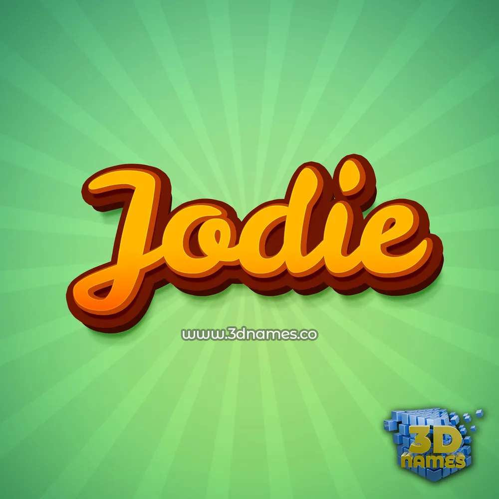 jodie in Green Rays style - 3D name wallpaper