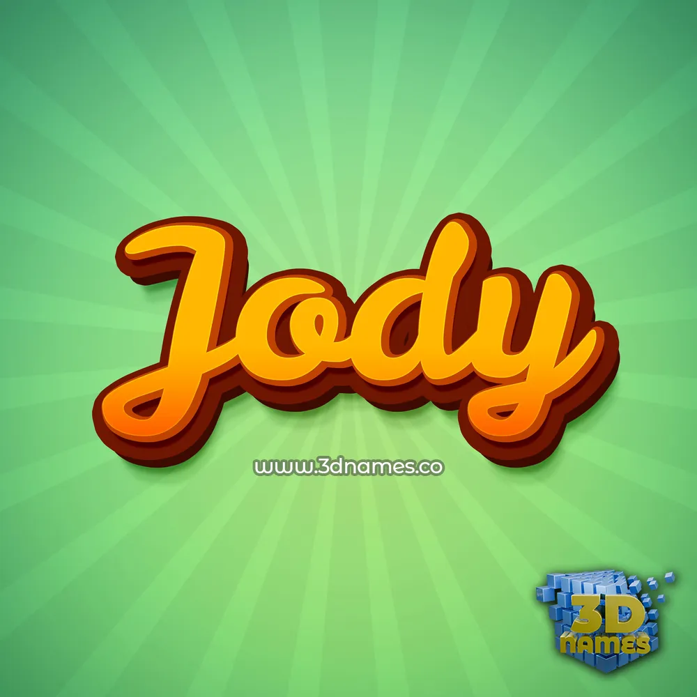 jody in Green Rays style - 3D name wallpaper
