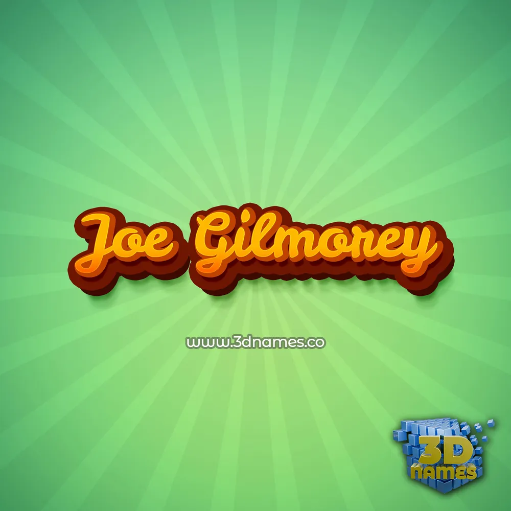 joe gilmorey in Green Rays style - 3D name wallpaper