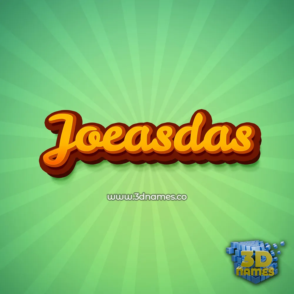 joeasdas in Green Rays style - 3D name wallpaper