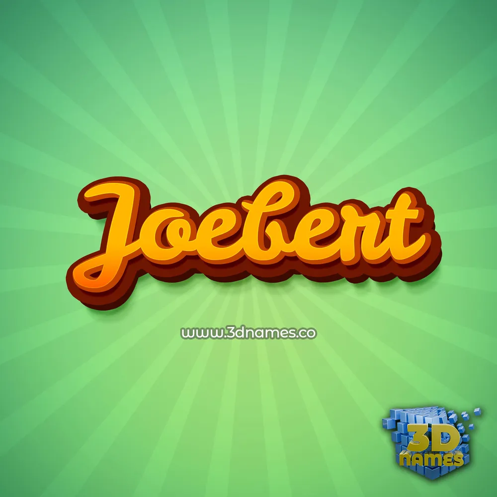 joebert in Green Rays style - 3D name wallpaper