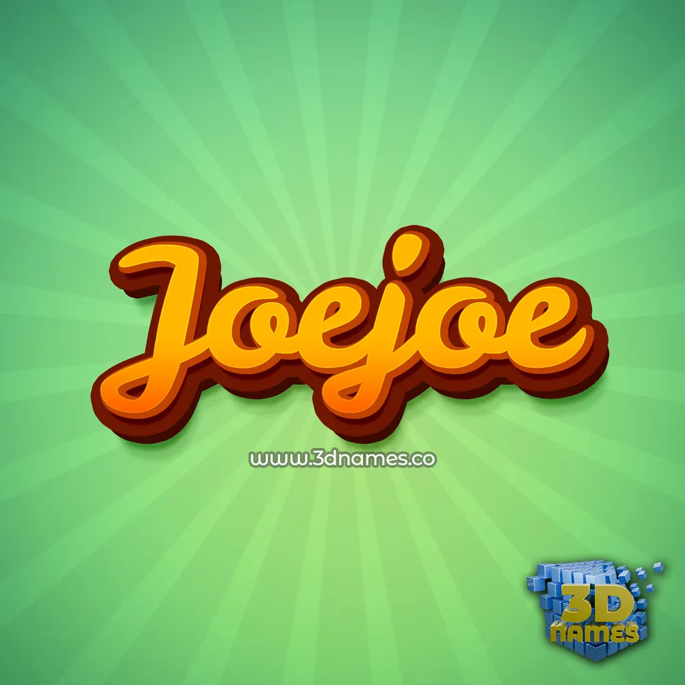 joejoe in Green Rays style - 3D name wallpaper