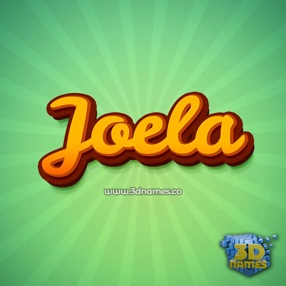 joela in Green Rays style - 3D name wallpaper