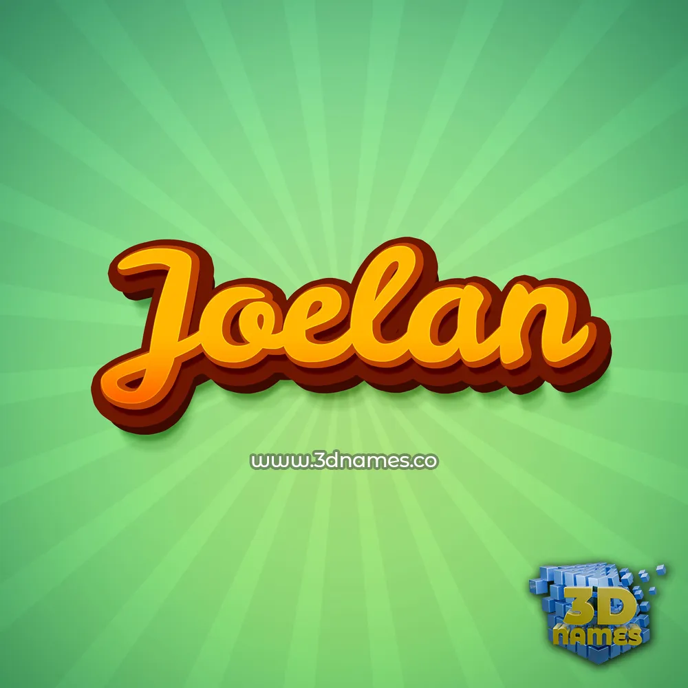 joelan in Green Rays style - 3D name wallpaper