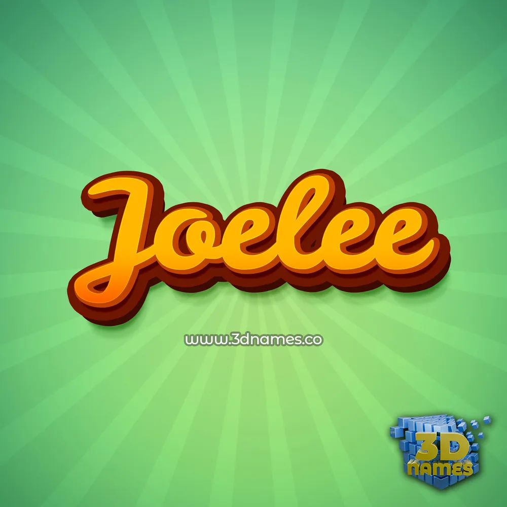 joelee in Green Rays style - 3D name wallpaper