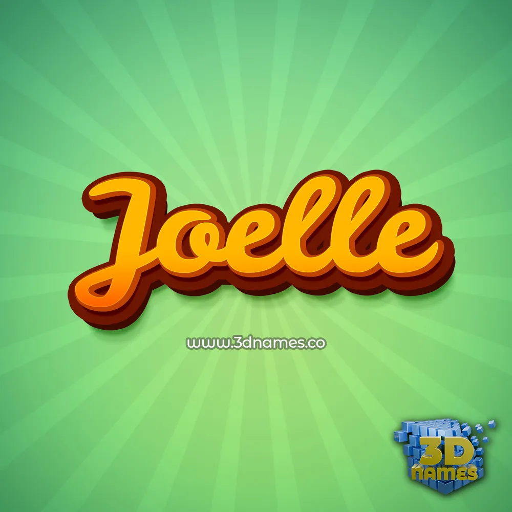 joelle in Green Rays style - 3D name wallpaper