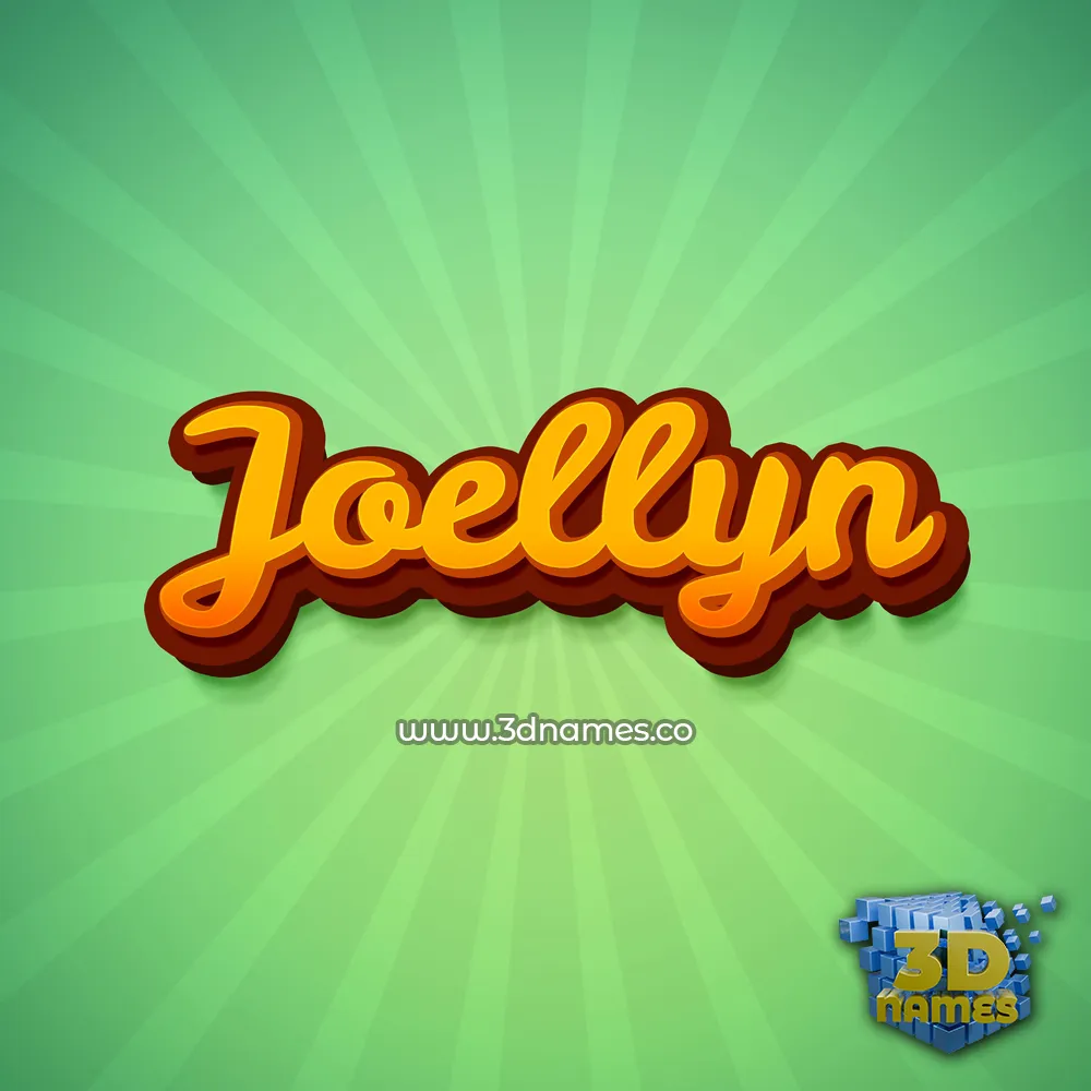 joellyn in Green Rays style - 3D name wallpaper
