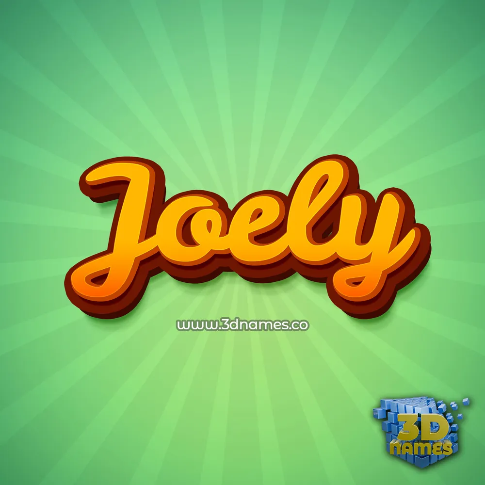 joely in Green Rays style - 3D name wallpaper